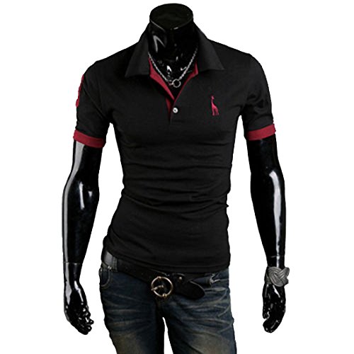 Joylive Fashion Men's Stylish Slim Fit Short Sleeve Casual Polo Shirts T-Shirt