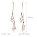 Dangle Earring Drop Earrings Long Earrings Rose Gold Wedding Earrings for Women