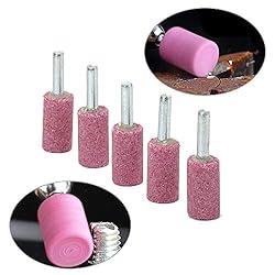 WenFo 5Pc Red 1/4" Shank Corundum Grinding Head