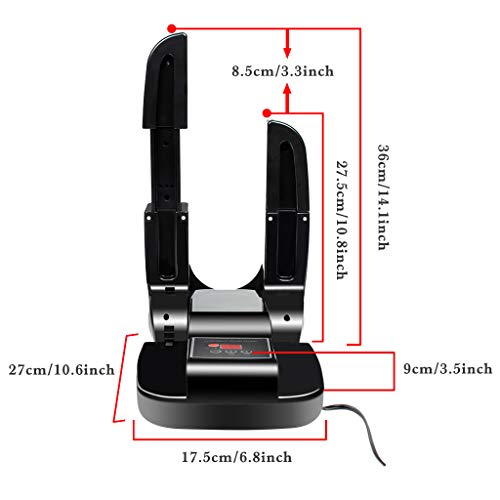 ewinever Electric Shoe Dryer Warmer,Portable Foldable Scalable Sterilizable Heater with Intelligent Timer for Shoes Boots Gloves Helmet Socks