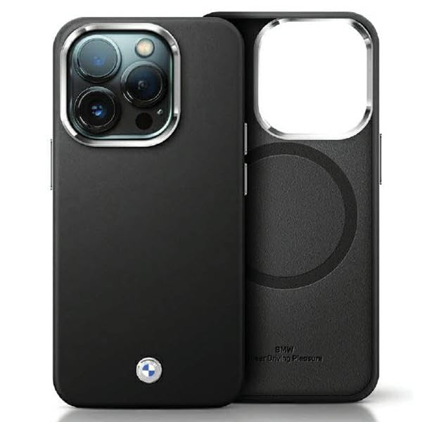 CG MOBILE BMW BMHMP14X23PUFWK Case for iPhone 14 Pro Max 6.7 Inch Black Signature Wrapped Metal