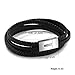 OSTAN Mens Genuine Leather Bracelet Stainless Steel Mens Bracelet Braided Wristband - (8.27)