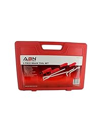 Extractor de freno de tambor ABN. Juego universal de 8 unidades con funda de transporte. Herramienta de extracción maestra para tambor de freno de auto