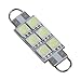 Partsam 10PCS Ice Blue 44mm Festoon Rigid Loop LED Light Interior Dome Map Lamp Bulbs 211-2 212-2 214-2 569 578