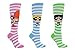 Powerpuff Girls Socks Gifts (3 Pair) - (Women) Powerpuff Girls Costume Blossom, Bubbles, Buttercup Knee High Socks - Fits Shoe Size: 4-10 (Ladies)