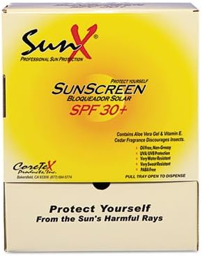 Sunx Ct91664 Spf30 Sunscreen, Single Dose Pouch, 100/Box