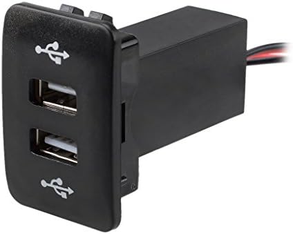 Motoraux DIY 2.1A USB Port Car Charger Refit Kit w/ Voltmeter for ISUZU MU-7 - Black