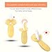 Lelife Teether Banana Training Baby Teether and Toothbrush BPA Free,Soft Silicone Yellow