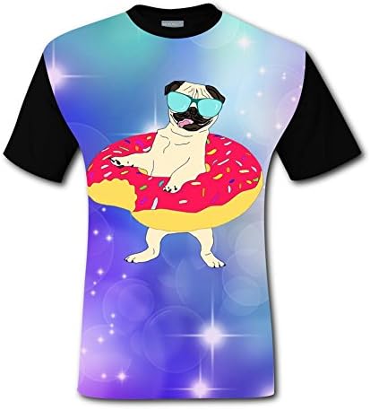Men's T Shirts Donut Pug 3D Casual Tee Short Sleeve