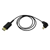 Lightweight Right Angle Mini to Standard Cable