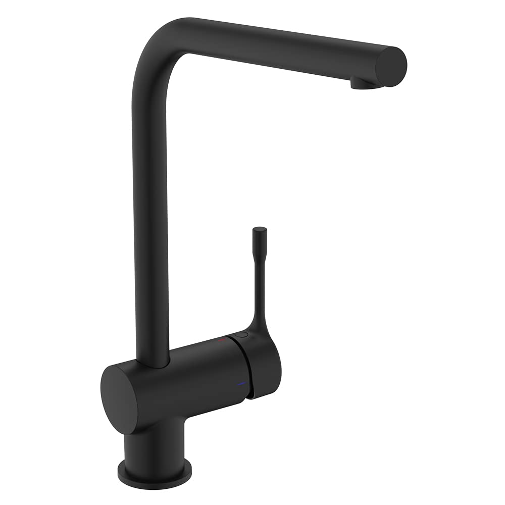 Ideal Standard Ceralook Single Lever l-Shape spout Kitchen tap, BD572XG, Silk Black