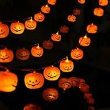 KAILEDI. Halloween String Lights, LED Pumpkin Lights, Holiday Lights for Outdoor Decor,2 Modes Steady/Flickering Lights(20 One Pumpkin Lights, 9.8 feet) (Orange)