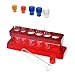 BCP Set of 6 Assorted Color Plastic Test Tube Set with Caps and Rack Scientific Experiment Toys for Children