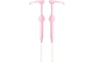GOOD TIMES COFFEE CO. Pink Coffee Syrup Pump for 750 ml Bottles (Pack of 2) Fits Jordans Skinny, Torani, DaVinci, Upouria and (Monin 1 Liter Plastic Bottles Only)