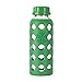 Lifefactory 9-Ounce BPA-Free Glass Water Bottle with Flat Cap and Silicone Sleeve, Grass Green
