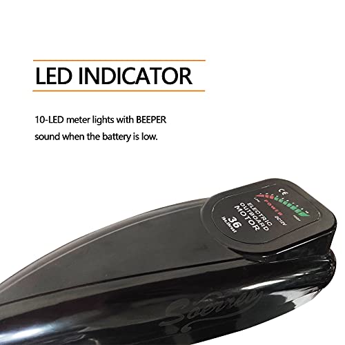 Electric Trolling Motor, Suitable for Kayaks and Inflatable Fishing Boats, 8Speed Saltwater