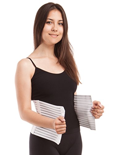 Gabrialla Breathable Abdominal Light Support Binder for Women, White, X-large - Thumbnail 3