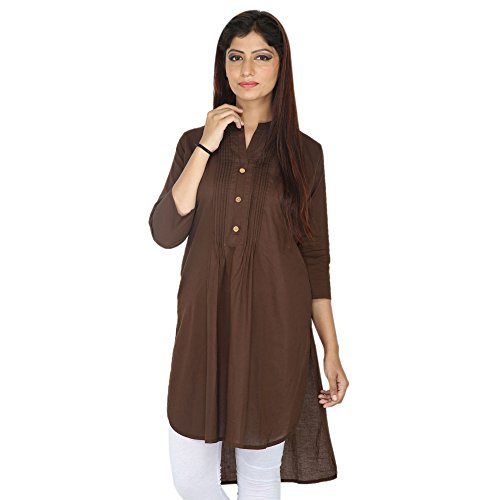 Chi Chi Chichi Women 3/4 Sleeve Tunic Top Solid Kurti Blouse