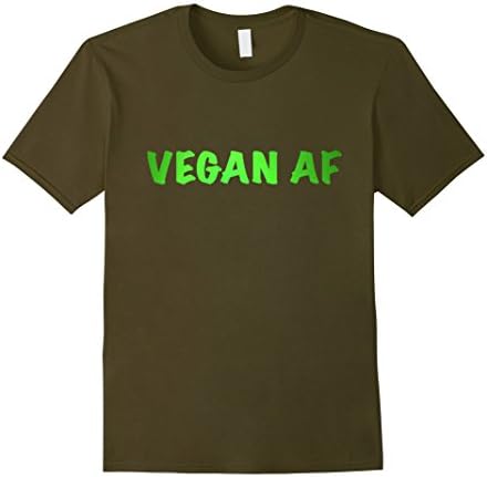 Mens Vegan AF Shirt Plant Based Life Clean Eating Raw Food Shirt 3XL Olive