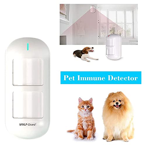 Wolf Guard WiFi and 4G Home Alarm System Set, Home Alarm System with Wireless Solar Outdoor Siren, Window and Door Sensor, Motion Sensor, RFID, Tuya App, German W4Q-W06