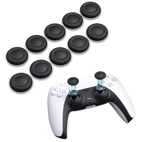 NEWDERY Joystick Replacement Grip Caps for PS4/PS5 Controller, PS5/PS4 Thumb Grips Caps, Anti-Stickiness, Anti-Slip, Anti-Scratch, Anti-Fingerprint, PS4/PS5 Joystick Caps Replacement Parts-(10pcs)