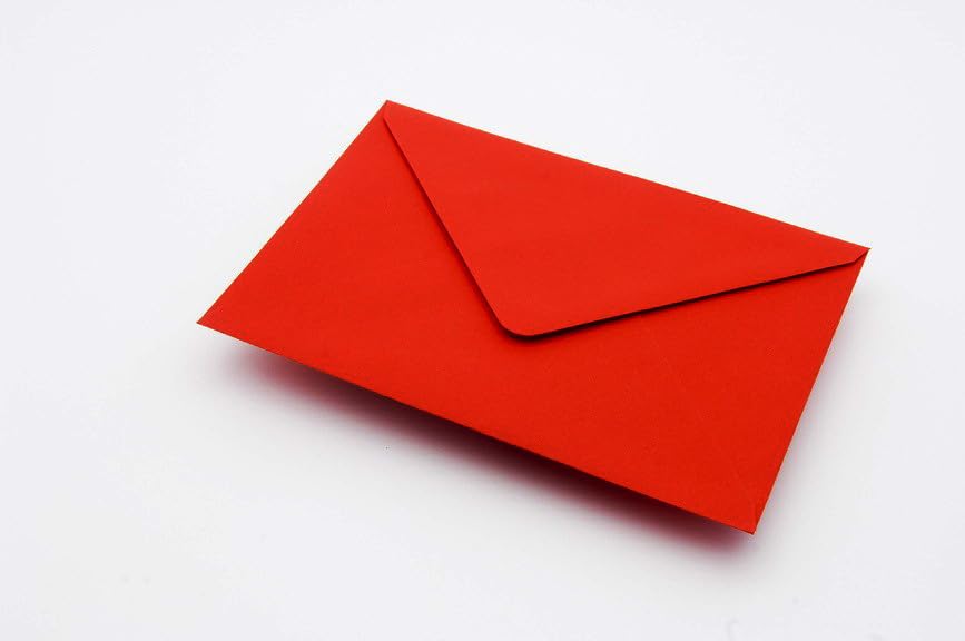 Craft UK 2417 C6 (114 X 162) Cherry RED 100 GSM Envelopes (50 Pack) — image 1