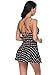 ADOME Women Swimwear One Piece Swimsuits Polka Dot Printed Bathing Swimdress