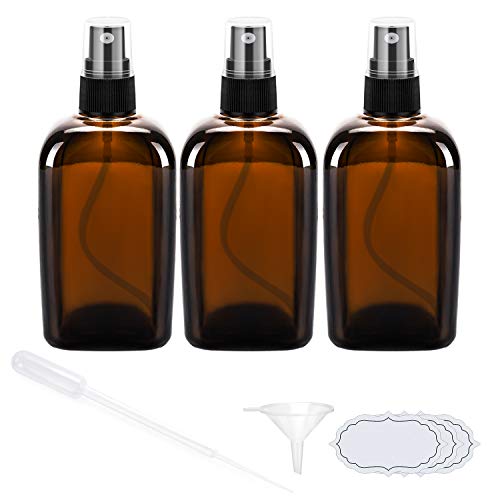 ULG Amber Fine Mist Sprayer Empty Refillable Essential Oils Perfume Cologne Atomizer (Small-50ml)