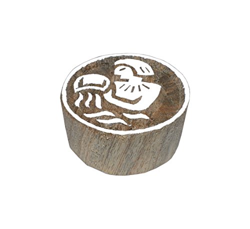 Hashcart Hand-Carved Astrology Horoscope Design Wooden Printing Blocks