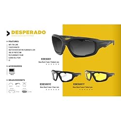 Bobster Desperado ®, Gloss Black Frame, Clear Lens