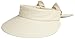 Scala Women's Deluxe Big Brim Cotton Visor with Bow, Natural, One Size
