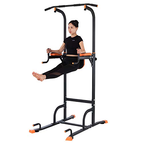 Kicode Power Tower, Pull up Dip Station with Push Up Bars, Strength Training Exercise Home Gym Equipment, Adjustable Height Heavy Duty Workout Stand Station for Home, Gym, Office, Outdoor - Thumbnail 6