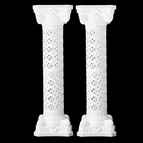 98CM Plastic Roman Pillar Column Mold SENREAL Pedstal Prop Stand Holder Wedding Party Decor Supplies (2pcs)