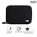 Travel Universal Electronics Accessories Organizer - Double Gadget Carrying Storage Bag, Cable Organizer Bag for Hard Drives, USB Cables, iPad Mini (Grey)