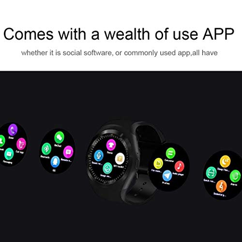 DAIJIA Smart Watch Bluetooth Phone Mate Round Screen for IOS Android Phone LOT (Blue)