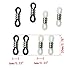 Hyamass 40pcs Silver Coated Copper Bead Black and Translucent White Anti-slip Rubber Ends Retainer Connector Holder for Eyeglass Chain Necklace Chain