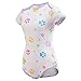 Littleforbig Adult Baby & Diaper Lover (ABDL) Button Crotch Romper Onesie -Baby Paws Onesie(XS, Purple)