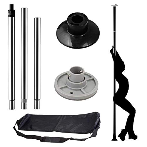 Pole Dancing Kit, Portable Stripper Exercise Fitness Club Dance Pole Full Kit, Purple - Thumbnail 3