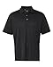 adidas Men's Climalite Textured Solid Polo (Black) (Large)