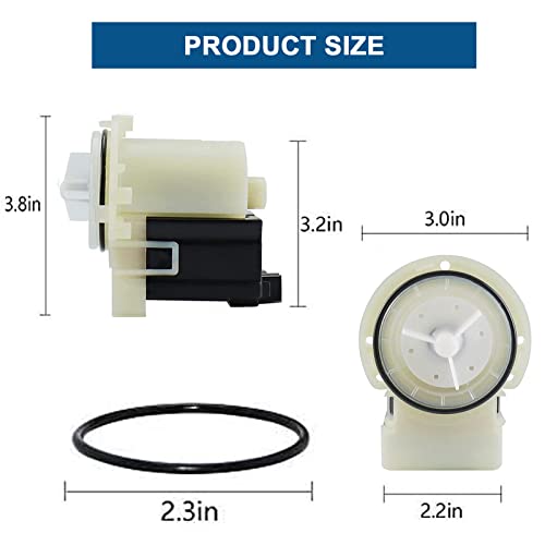 AMI PARTS 280187 8181684 Washer Drain Pump Motor Askoll m75 Fit for Whirlpool Duet May.tag Ken.more Washing Machines Replaces 285998,8182819,8182821,AP3953640