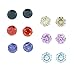 Pack of 6 Pairs 4mm Cubic Zirconia Crystal Magnetic Stud Earrings for Teen Girls