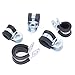 Hilitchi 47-Pcs Zinc Plated Steel Rubber Insulated Clamp Assortment Kit - 1/4~5/8 inch (6.5mm - 16mm)