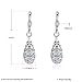 AMBESTEE Hollow Design White Gold Plated Drop Dangle Earrings Studs Set for Women Girls