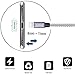 iPhone Charger,3 pack (6FT) Nylon Braided lightning Cable Syncing and Fast Cord（Gray)