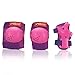 eNilecor Kids/Youth Roller Skates Cycling Knee Pads Elbow Pads Wrist Guards Protective Gear Set for BMX Bike Skateboard Inline Skatings Scooter Riding Sports (Purple/Pink, Small)