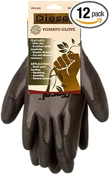 Amazon.com: Guante diésel 348365 con revestimiento de poliuretano Sm 1 par (12 unidades) para jardinería barata al por mayor con descuento a granel: Home Improvement