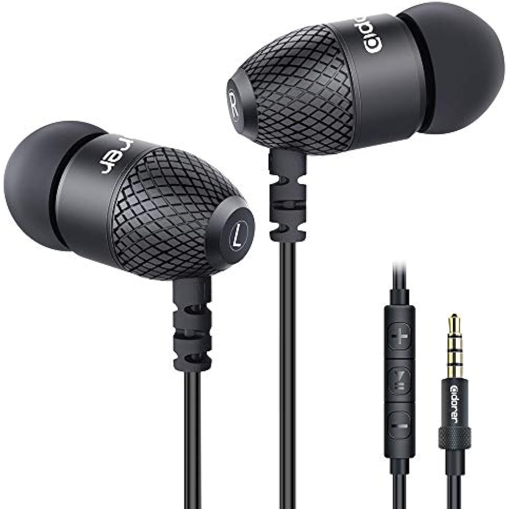 Wired Earphones, EM10 Powerful Bass In Headphones With Microphone And