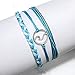 BOMAIL 14-16 Pieces Wave Bracelet Braided Rope Bracelet Set Handmade Adjustable Friendship Bohemian Bracelet Handcrafted Jewelry for Women
