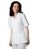 Adar Universal Lapel Collar Nurse Top - 605 - White - L
