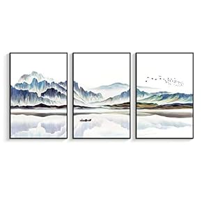 Framed for Living Room Bedroom for x3 Panels